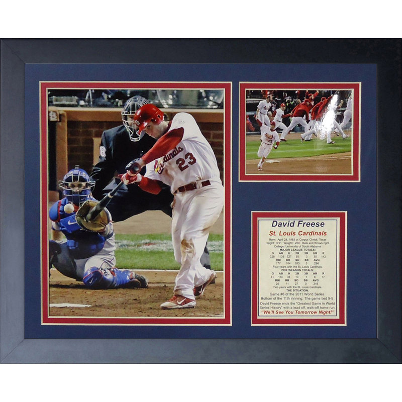 Souvenirs encadrée autobalançoire 2011 hr de david freese