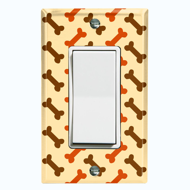Patterned 1 - Gang Toggle Light Switch Standard Wall Plate