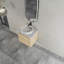 Meuble-lavabo mural 24 po avec lavabo d'art en céramique et porte à fermeture en douceur, emballage KD, contreplaqué-2056995953