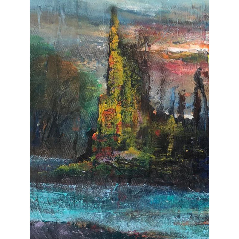 Tombe blanche | Acrylique sur toile | Par Muhammad Yusuf