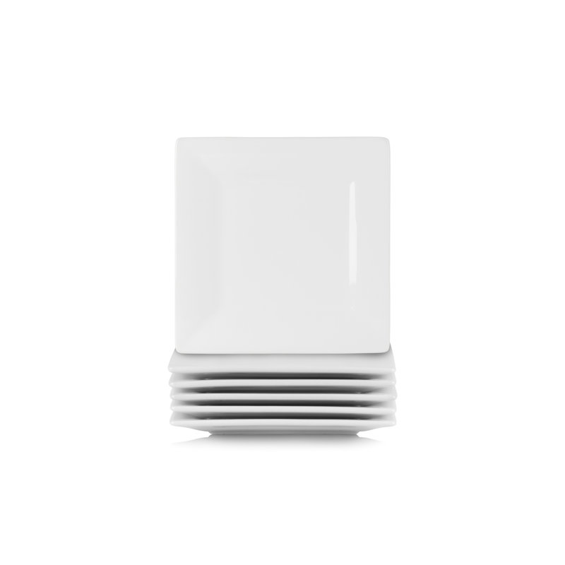 Jaion 6" Square Appetizer Plate, Set Of 6