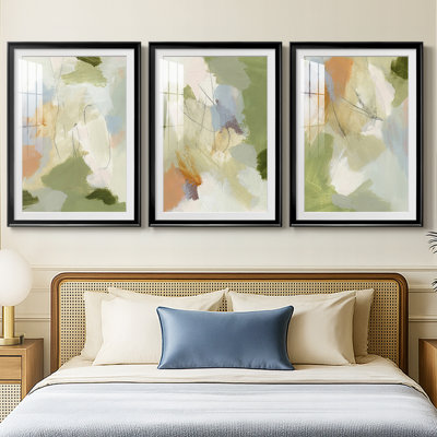 Verdure I  -Custom Framed  Premium Print W Matt - 3 Pieces