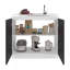 Armoire de rangement Extremo avec 2 portes et 3 tablettes, blanc et wengé