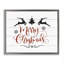 «Merry Christmas with Reindeer», art mural encadré sur toile flottante par lettré et doublé hwp-285-1282195032-1282195034
