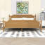Base de lit plateforme en bois avec tête de lit-937007131-937007129