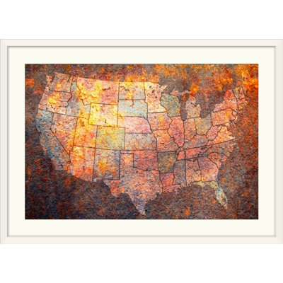 «Map of USA» par Deschamps, impression