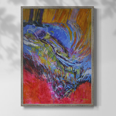 Vibrant Flow II Framed Print - Solid Wood