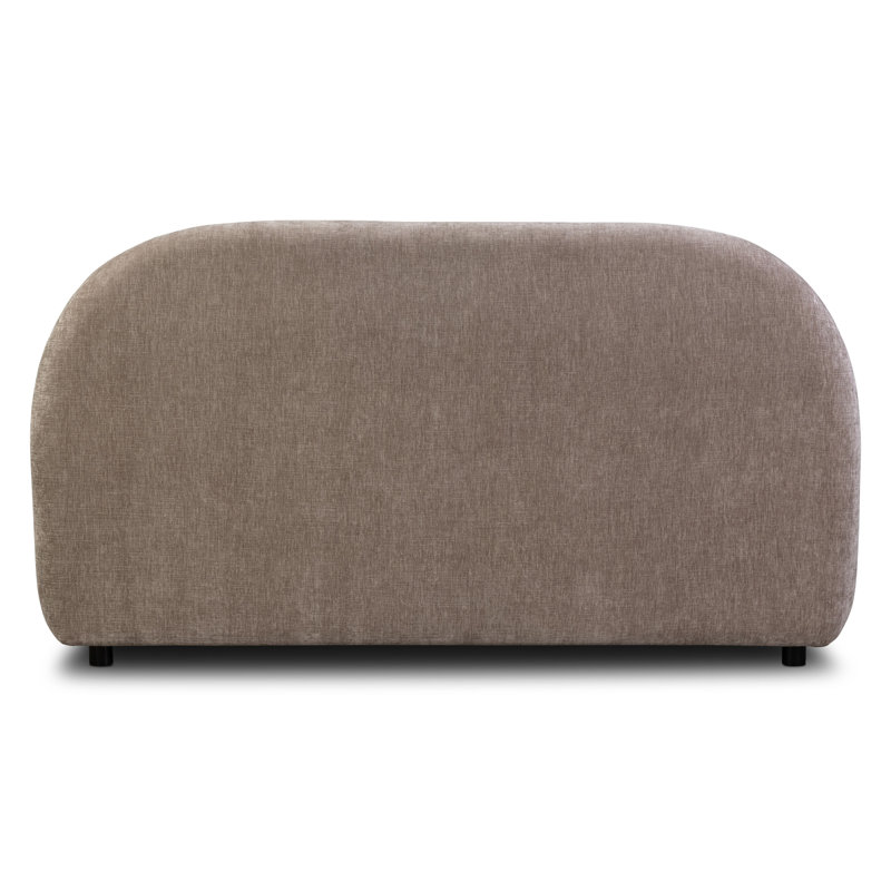 Lit plateforme entièrement rembourré Genoa, Grand, Brun taupe