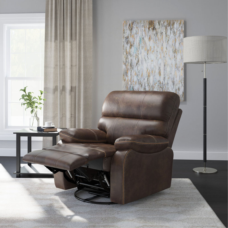 Fauteuil inclinable brun pivotant, Brun