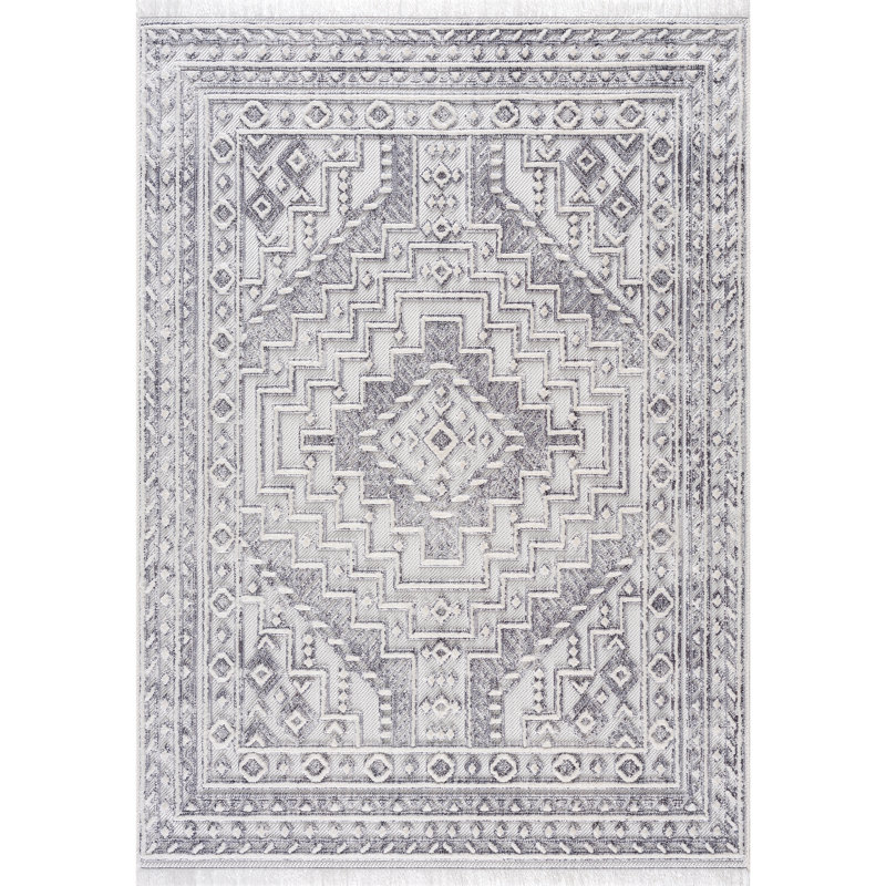Geometric Indoor Rug, Rectangle 1'10" x 3'