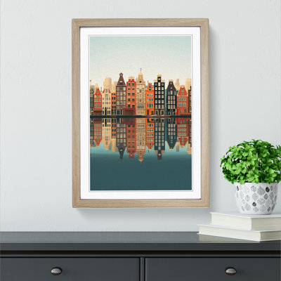 XYZ-FRM-V1223-1801 Amsterdam Minimalism 1 Piece Single Picture Frame Wall Art
