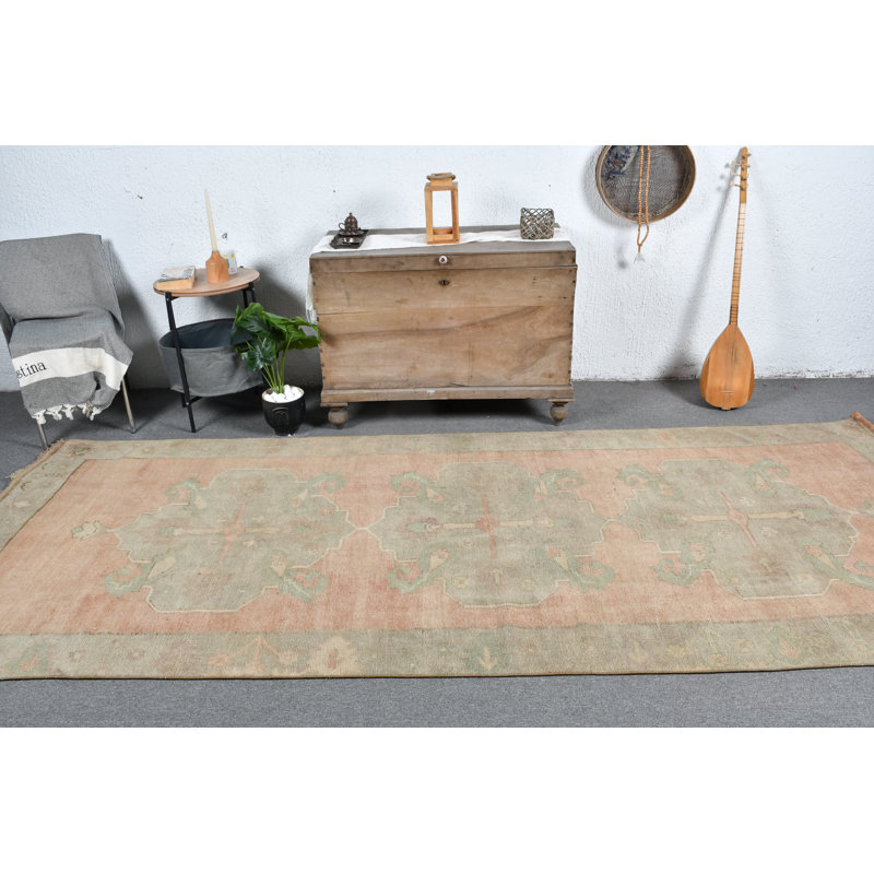 Tapis turc rétro rétro Anatolian beige discret pour rehausser le décor du plancher du salon rouge / beige