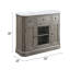Marble Top & Weathered Oak Finish Server
