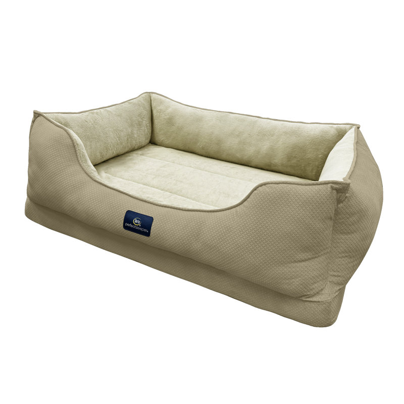 Lit pour chien Serta Ortho Cuddler, Tanné, H 10 po x l 46 po x P 34 po
