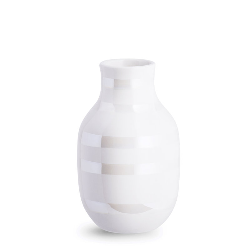 Omaggio Ceramic Table Vase, White