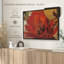 "Fiery Dahlias II, art mural"-913924042