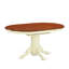 5 Piece Modern Dining Table Set Includes an Oval Wooden Table with Butterfly Leaf and 4 Dining Room Chairs, 42x60 Inch, Buttermilk & Cherry-1238067679