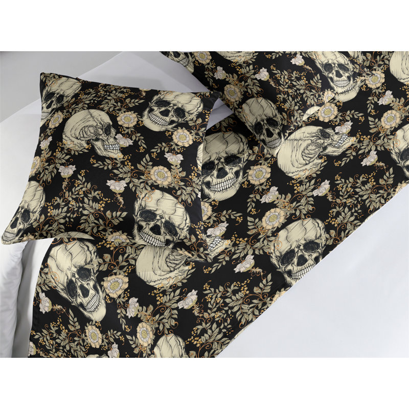 Ensemble de chemin de lit Ambesonne Skull, Très grand lit