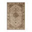 Tapis brun Tabriz lavable à la machine-1586032093
