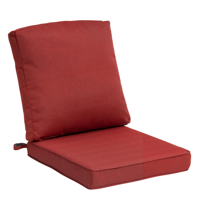 Ebern Designs 21'' W X 22'' D X 3.5'' H Outdoor  Seat / Back Cushion, Chili, 1
