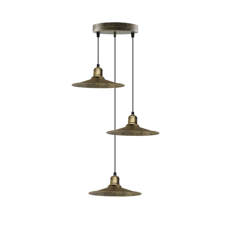 Danna 3 - Light Dark Brown Cluster Pendant, No