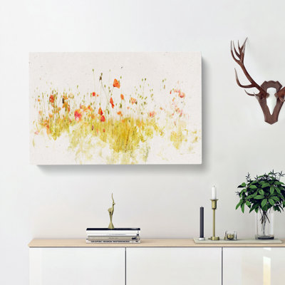 Field Of Poppy Flowers - Wrapped Canvas