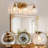 Vintage Bathroom Light Fixtures,Bathroom Vanity Light, Matte Antique Brass Finish With Crystal Glass Shade,(Gold/3-Light/Bulbs Not Included)-188729396