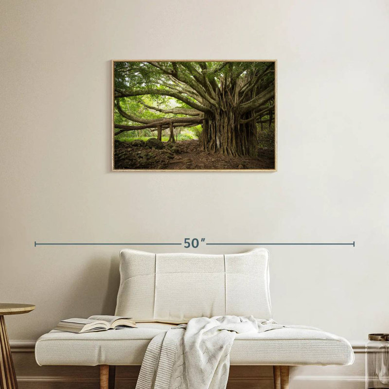 Banyan Tree, Cadre flottant en bois naturel, 31 po x 21 po