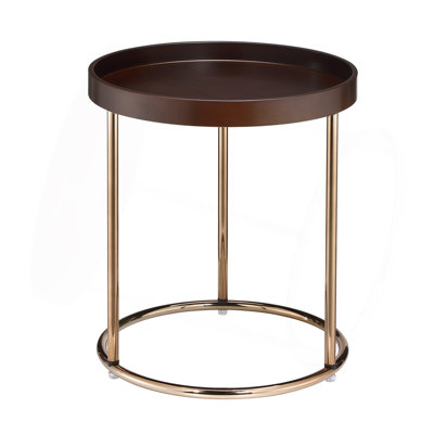 Genoa Round Tray Table With  Frame, Espresso