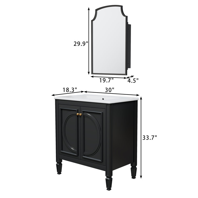 Erica 30" Bathroom Vanity With Medicine Cabinet