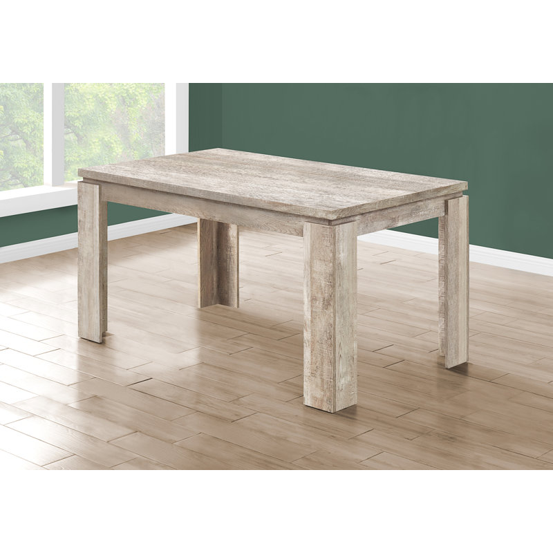 Dining Table, 60" Rectangular, Kitchen, Dining Room, Beige Laminate, Contemporary, Modern, Taupe