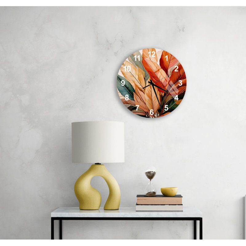 Horloge murale Botanical, Blanc
