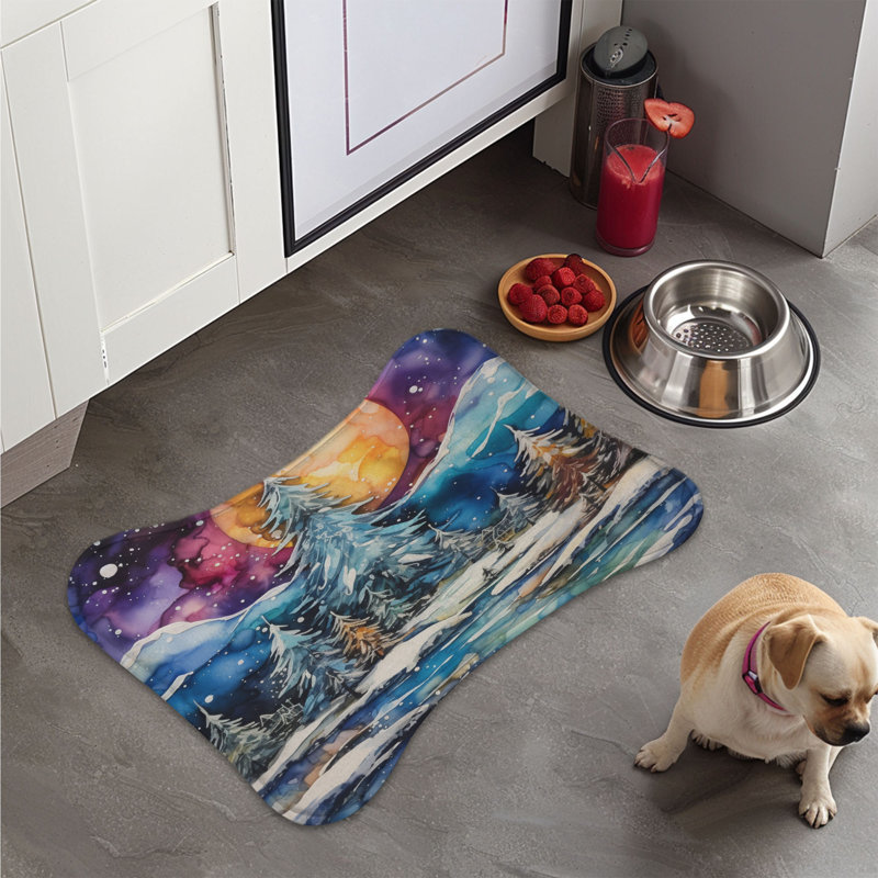 Tapis d'alimentation en os 1 pièce Ink Winter Wonderland