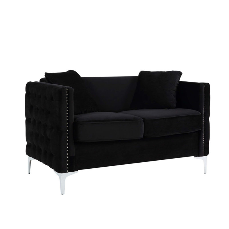 Causeuse en velours avec 2 coussins Bayberry