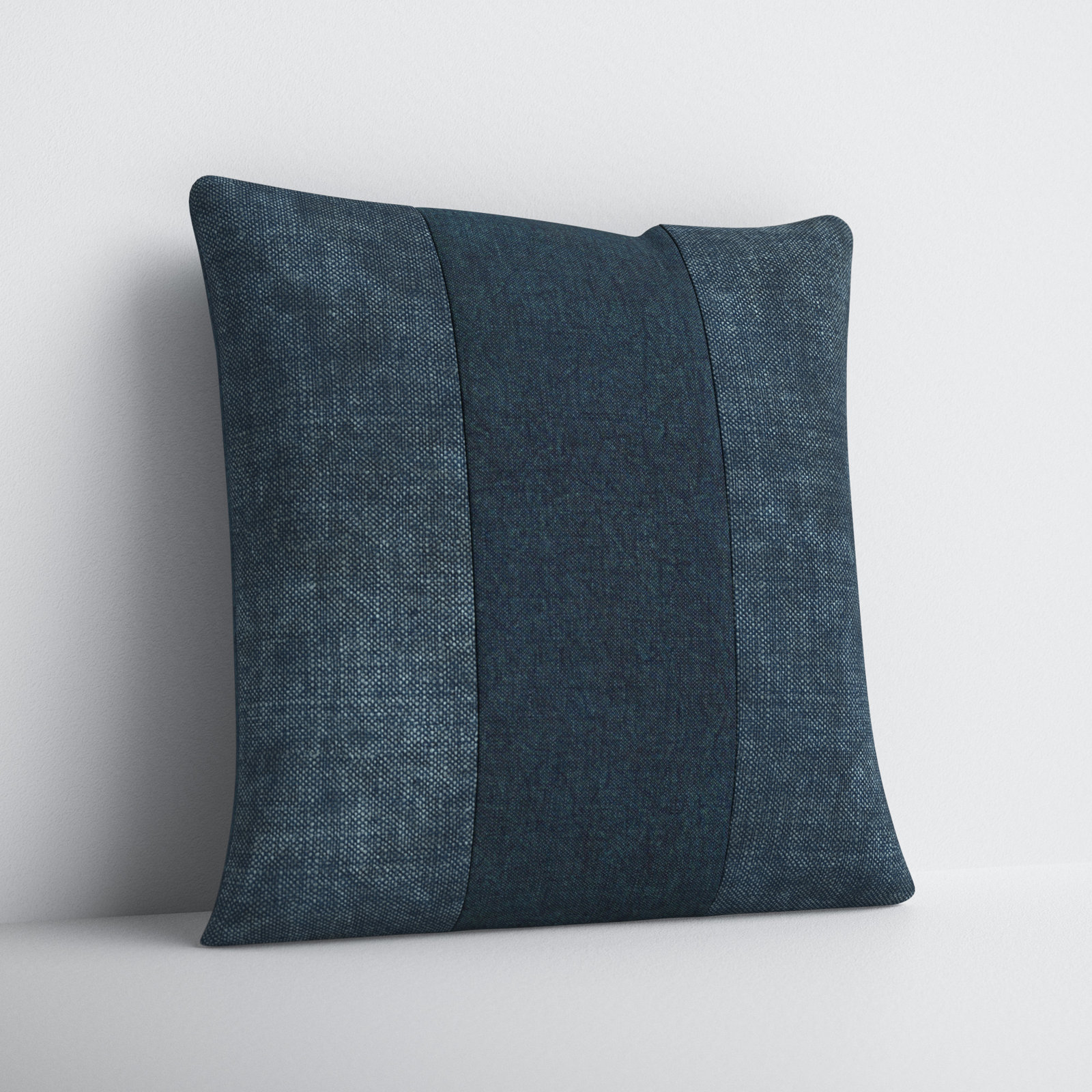 Dunbar Striped Cotton Pillow Cover, 20" x 20", Navy