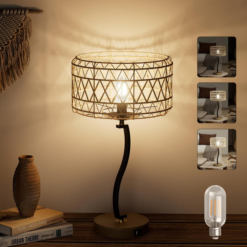 Large Drawstring Bohemian Desk Lamp