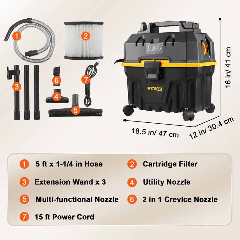 VEVOR Plug-in Dry Vacuum