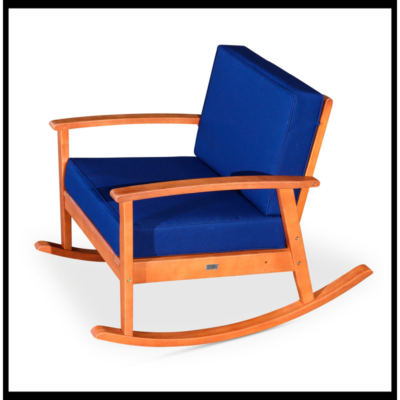 Chaise berçante Lohrman Eucalyptus, Bleu