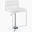 Chrome and White Adjustable Bar Stool