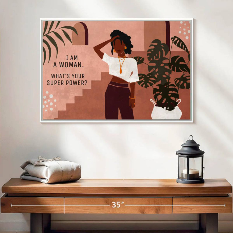 I Am A Woman II, 25 po x 17 po, Cadre flottant blanc