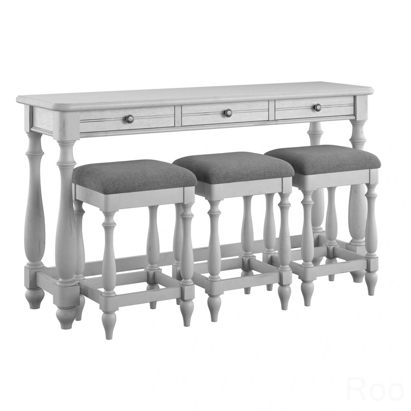 Table With Three Dining Stools