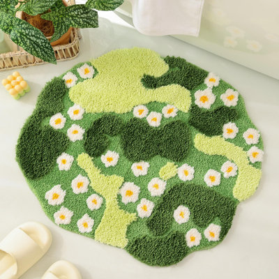Tapis vert pour salle de bain Moss