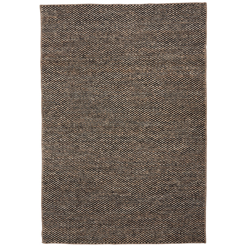 Yahir Solid Colour Wool Hand Woven Area Rug, Rectangle 140 x 200cm