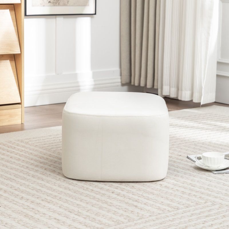Repose-pieds Havenhill, Velours, Beige