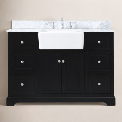 Pardue 48'' Single Bathroom Vanity with Marble Top