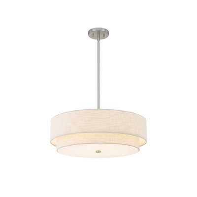 Textile - Classic Tiered Drum Pendant - Fabric Shade