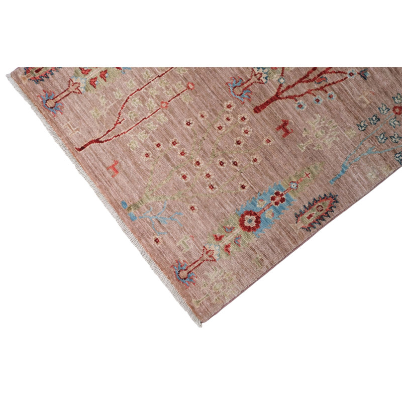 High-Quality Hand-Knotted Pink And Red Area Rug