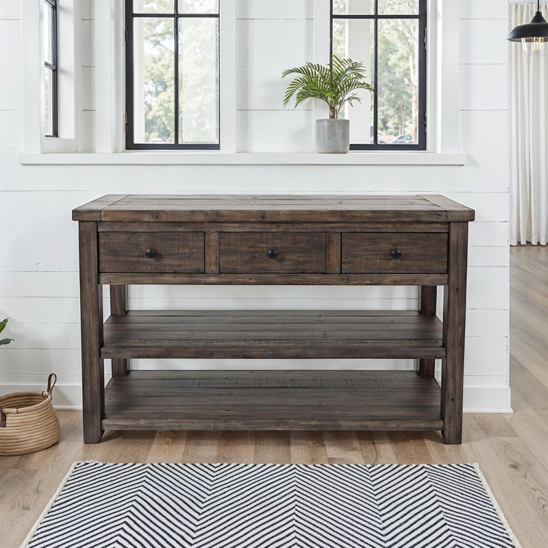 Yoji 50'' Solid Wood Console Table, Brown