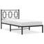 Metal Bed Frame Without Mattress With Headboard Black-763492865