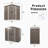 Outdoor Metal Storage Shed Gray-110646395